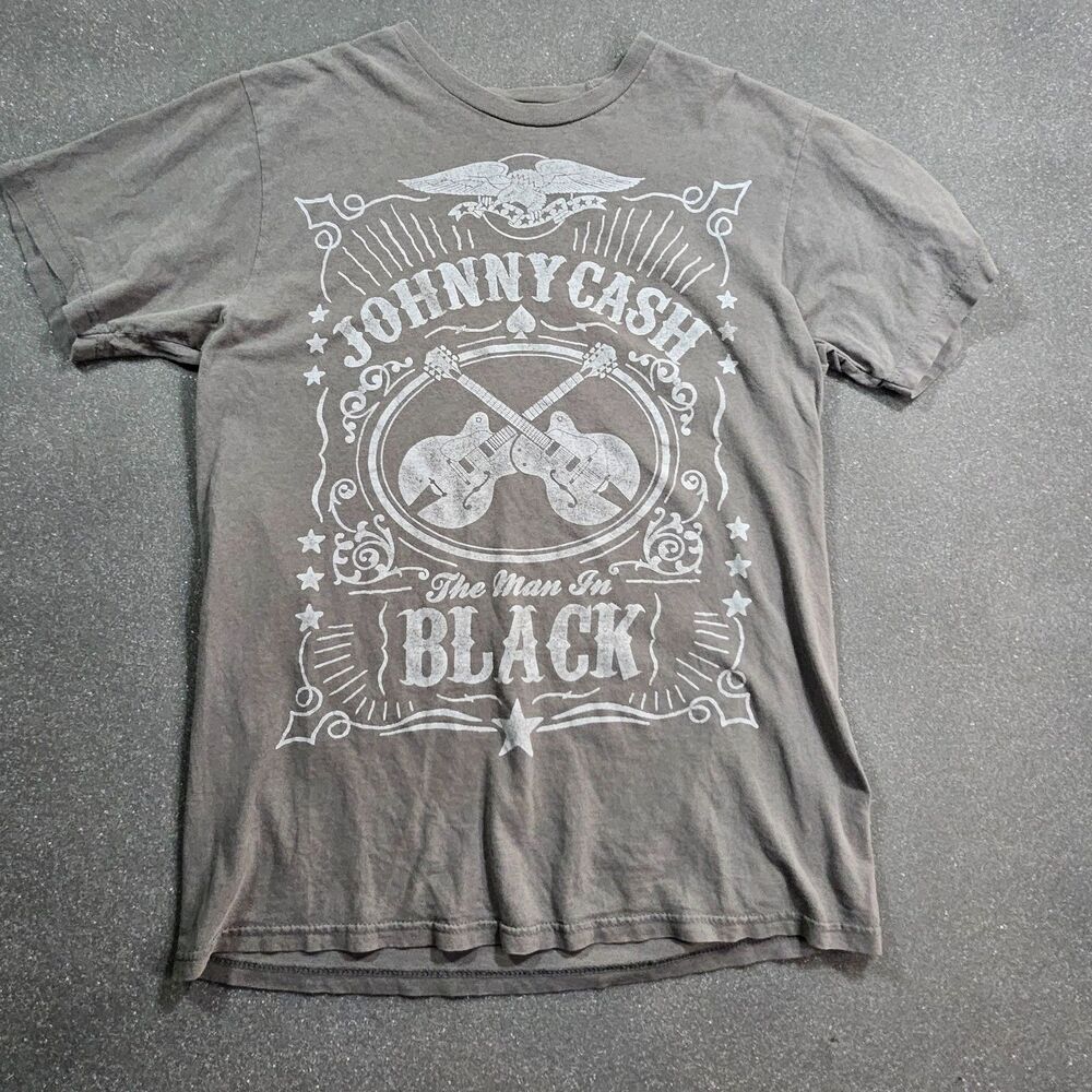 Johnny Cash The Man In Black Graphic T Shirt Country Music Distressed Tee